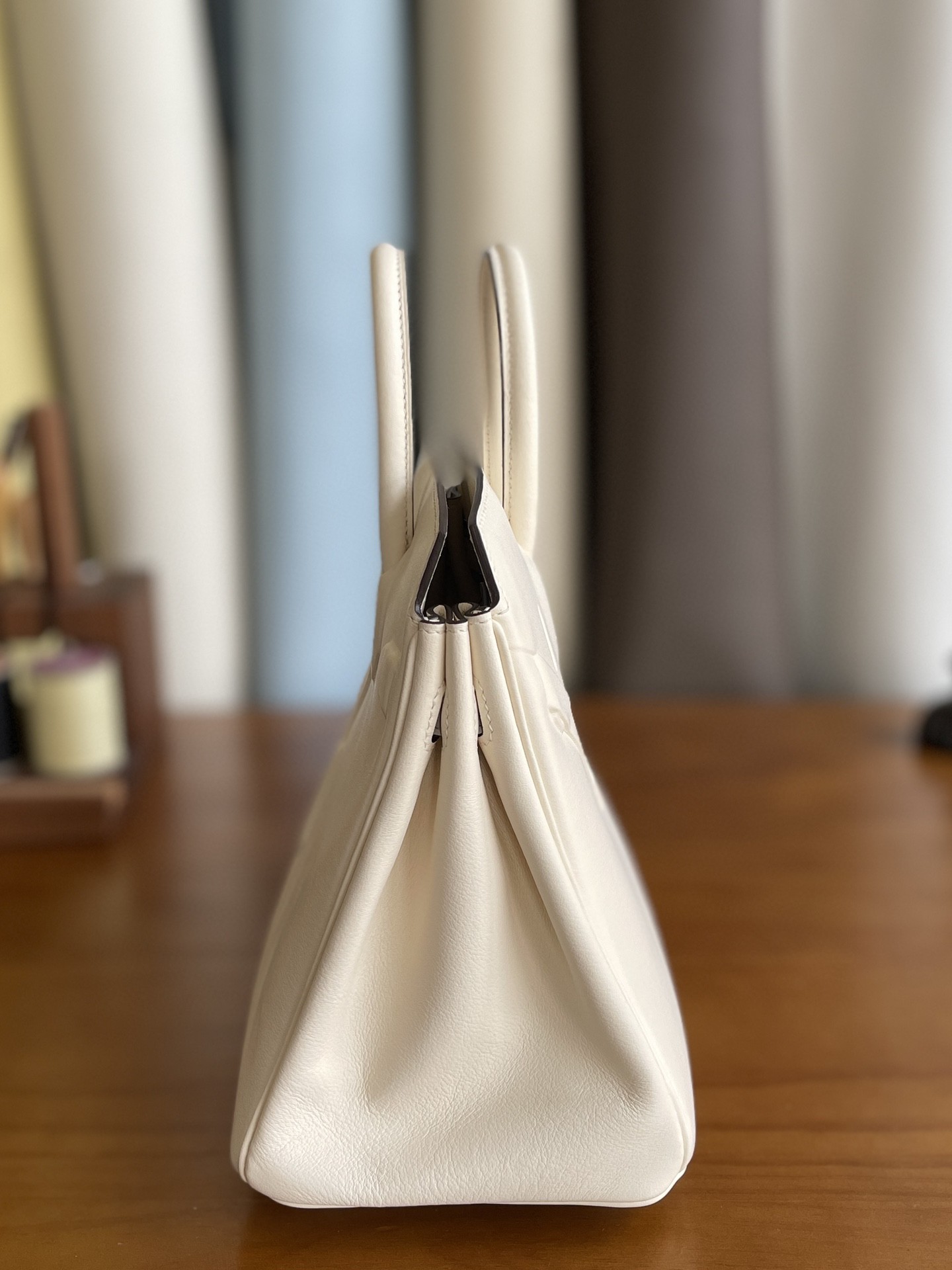Hermès（爱马仕）Birkin shadow 幻影包 swift 奶昔白 25cm