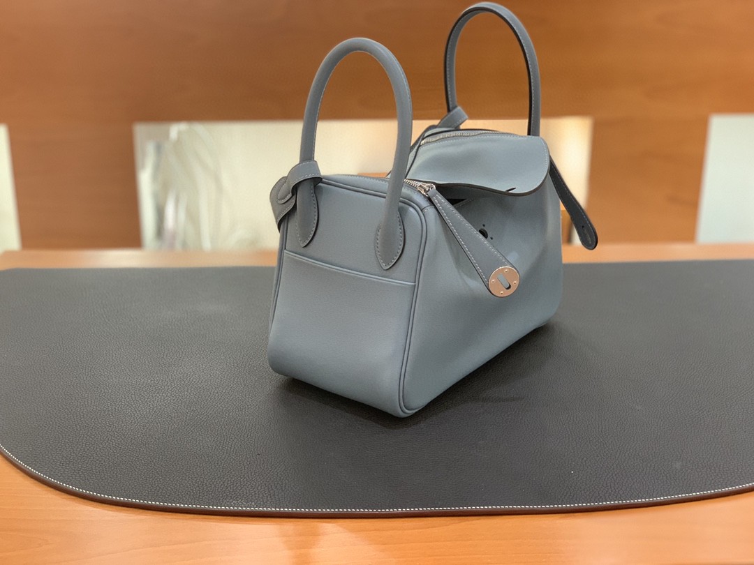 Hermès（爱马仕）Lindy 琳迪包 Swift 7G 天青色 银扣 26cm