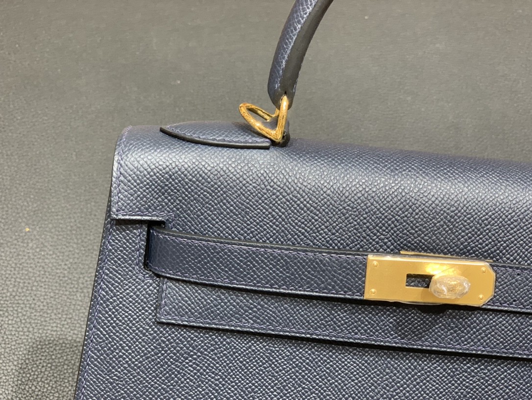 Hermès（爱马仕）Kelly 凯莉包 Epsom 2Z 午夜蓝 金扣 28cm