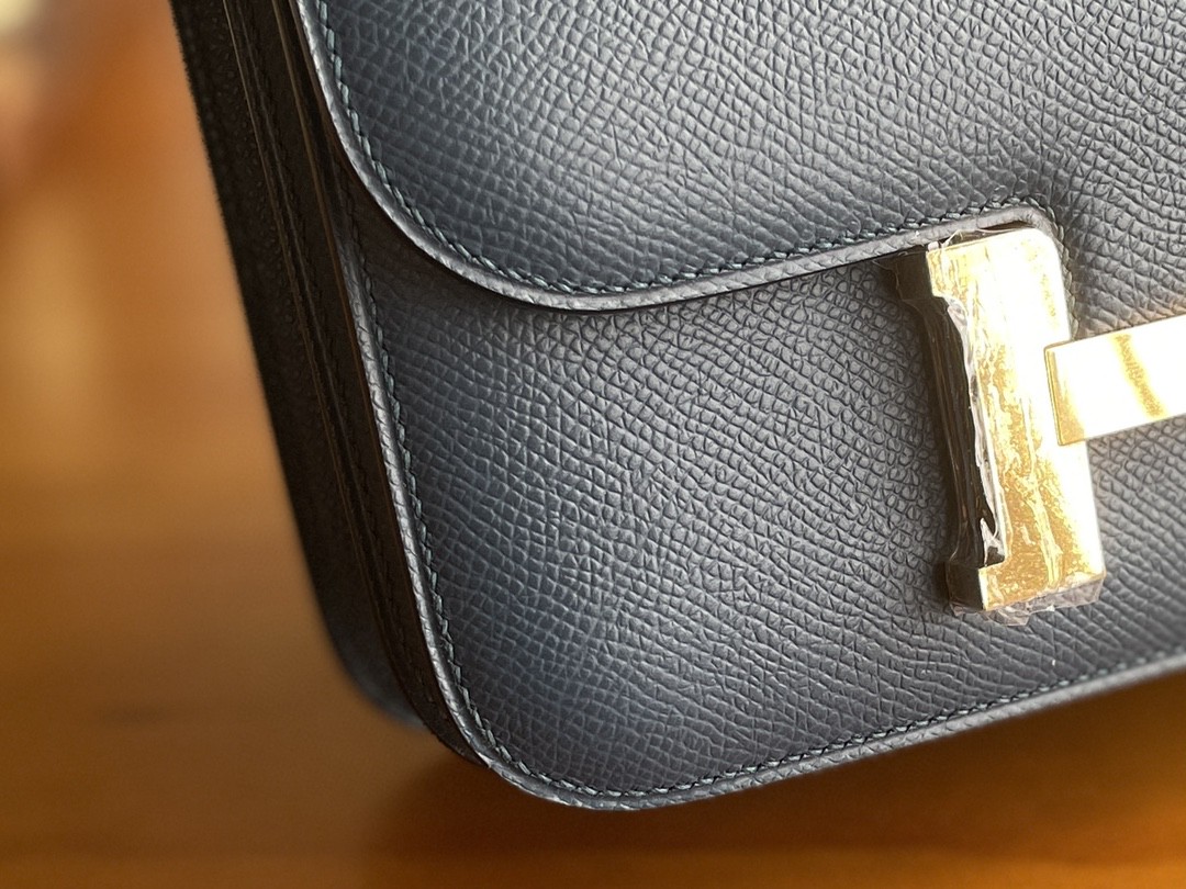 Hermès（爱马仕）Constance 康康 Epsom s4 深邃蓝 金扣 19cm