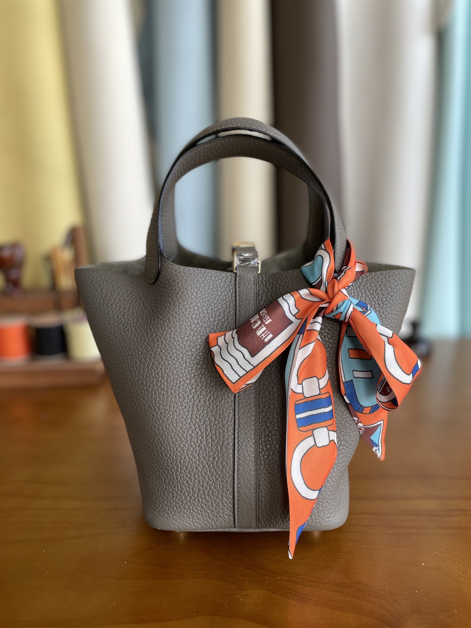 Hermès（爱马仕）Picotin 菜篮子 TC 8f 锡器灰 银扣 18cm