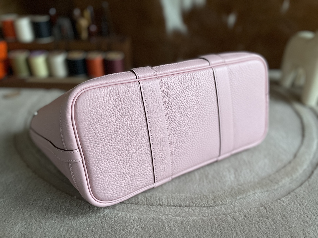 Hermès（爱马仕）Garden Party 花园包 TC 3Q 新樱花粉 银扣 30cm