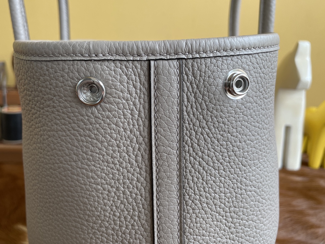 Hermès（爱马仕）Garden Party 花园包 TC m8 沥青灰 银扣 30cm