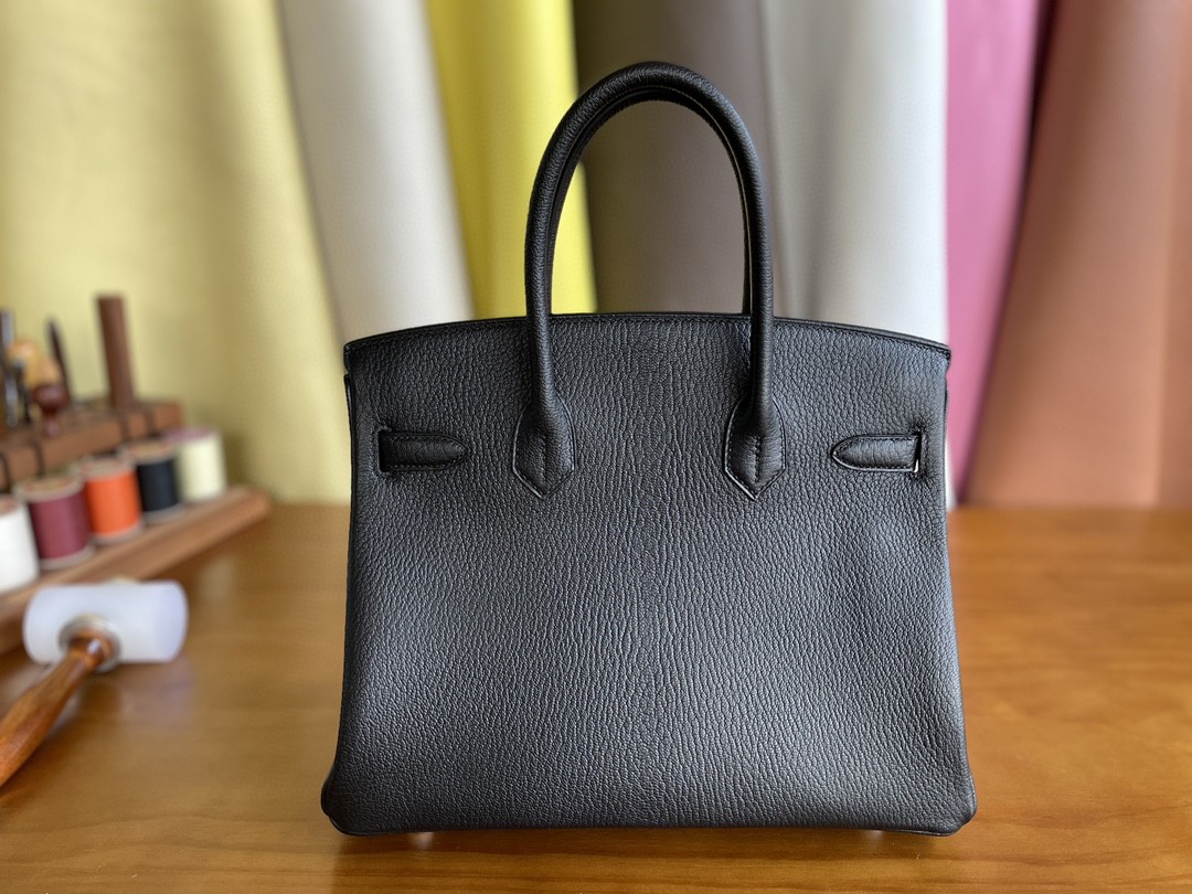 Hermès（爱马仕）Birkin 铂金包 山羊皮 黑色 金扣 30cm