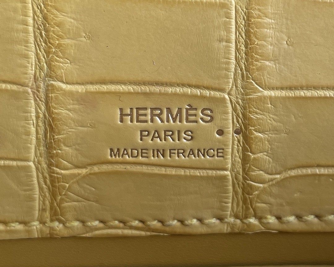 Hermès（爱马仕）mini kelly 迷你凯莉 雾面 尼罗鳄 m9 金盏花黄 金扣 22cm
