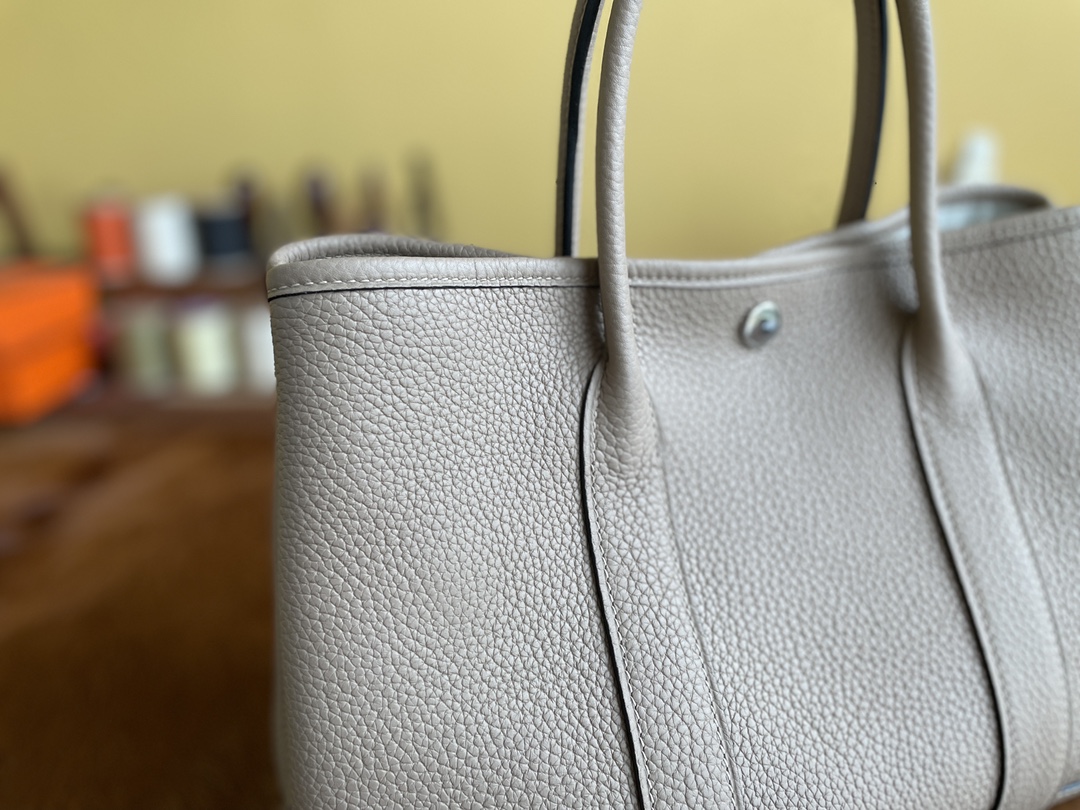 Hermès（爱马仕）Garden Party 花园包 TC 斑鸠灰 银扣 30cm