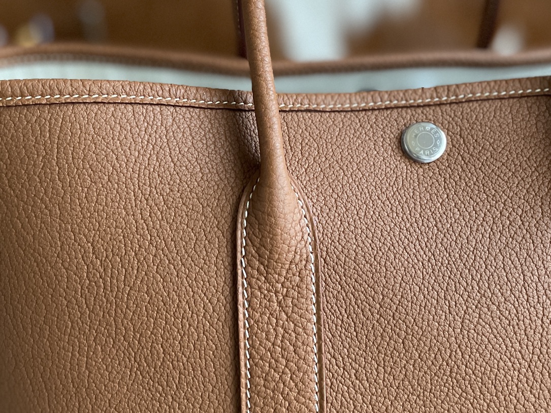 Hermès（爱马仕）Garden Party 花园包 TC 金色 银扣 30cm