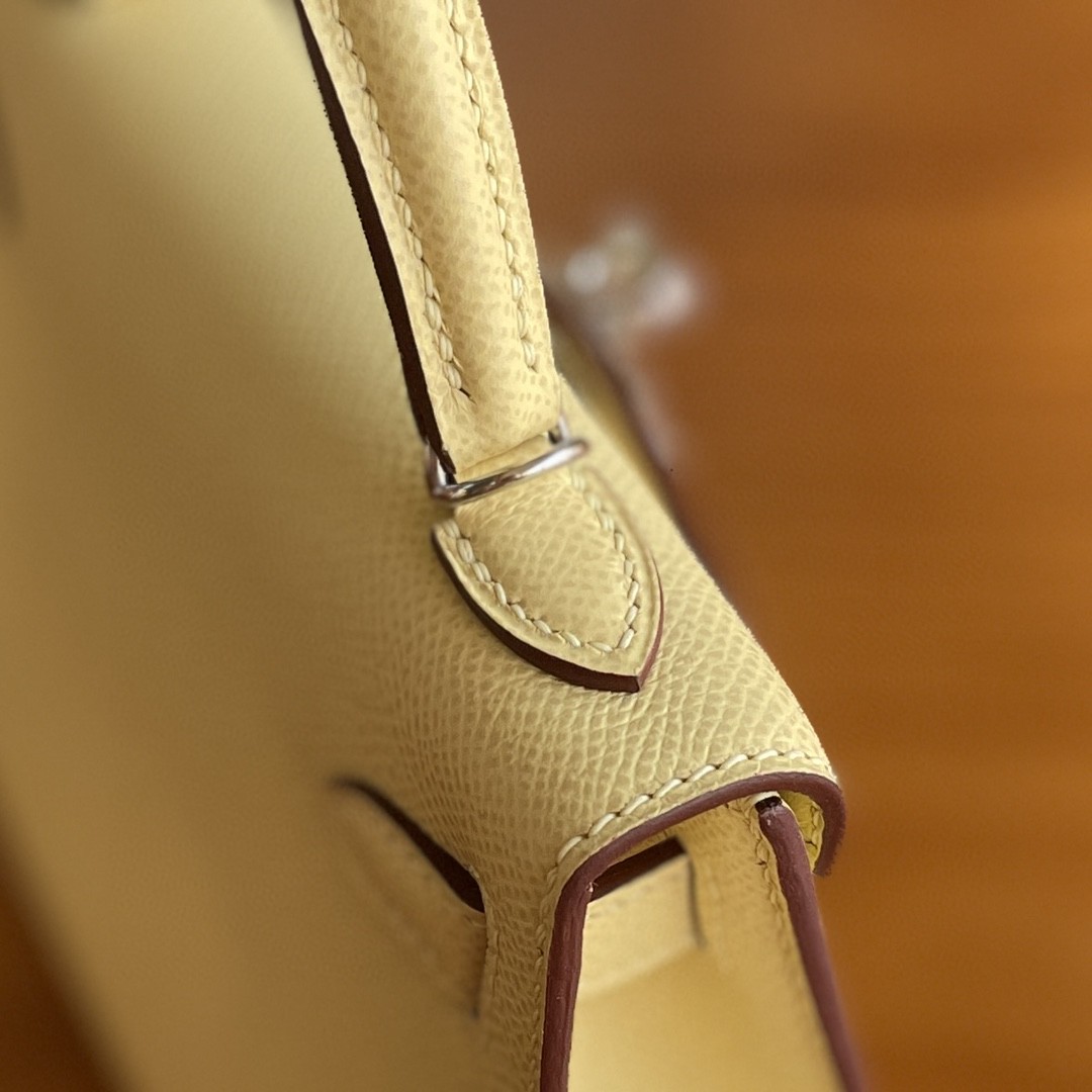 Hermès（爱马仕）mini kelly 迷你凯莉 Epsom 1z 小鸡黄 银扣 19cm