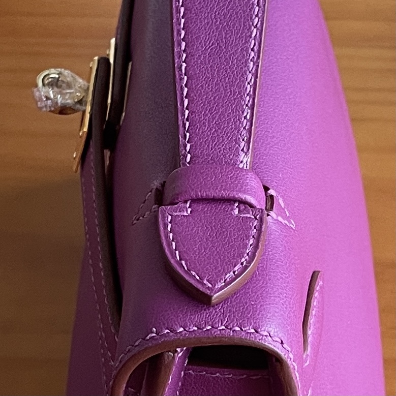 Hermès（爱马仕）mini kelly Pochette Swift皮 p9 海葵紫 金扣 22cm