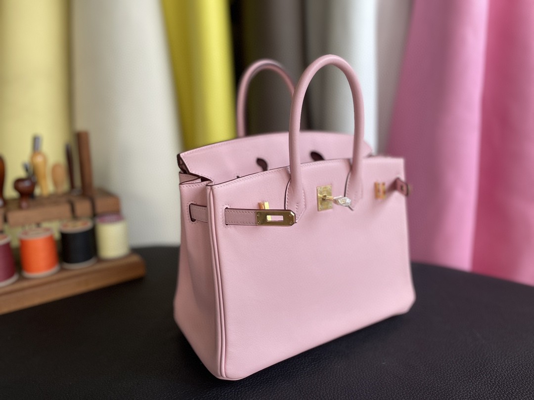 Hermès（爱马仕）Birkin 铂金包 swift 3Q 新樱花粉 金扣 25cm