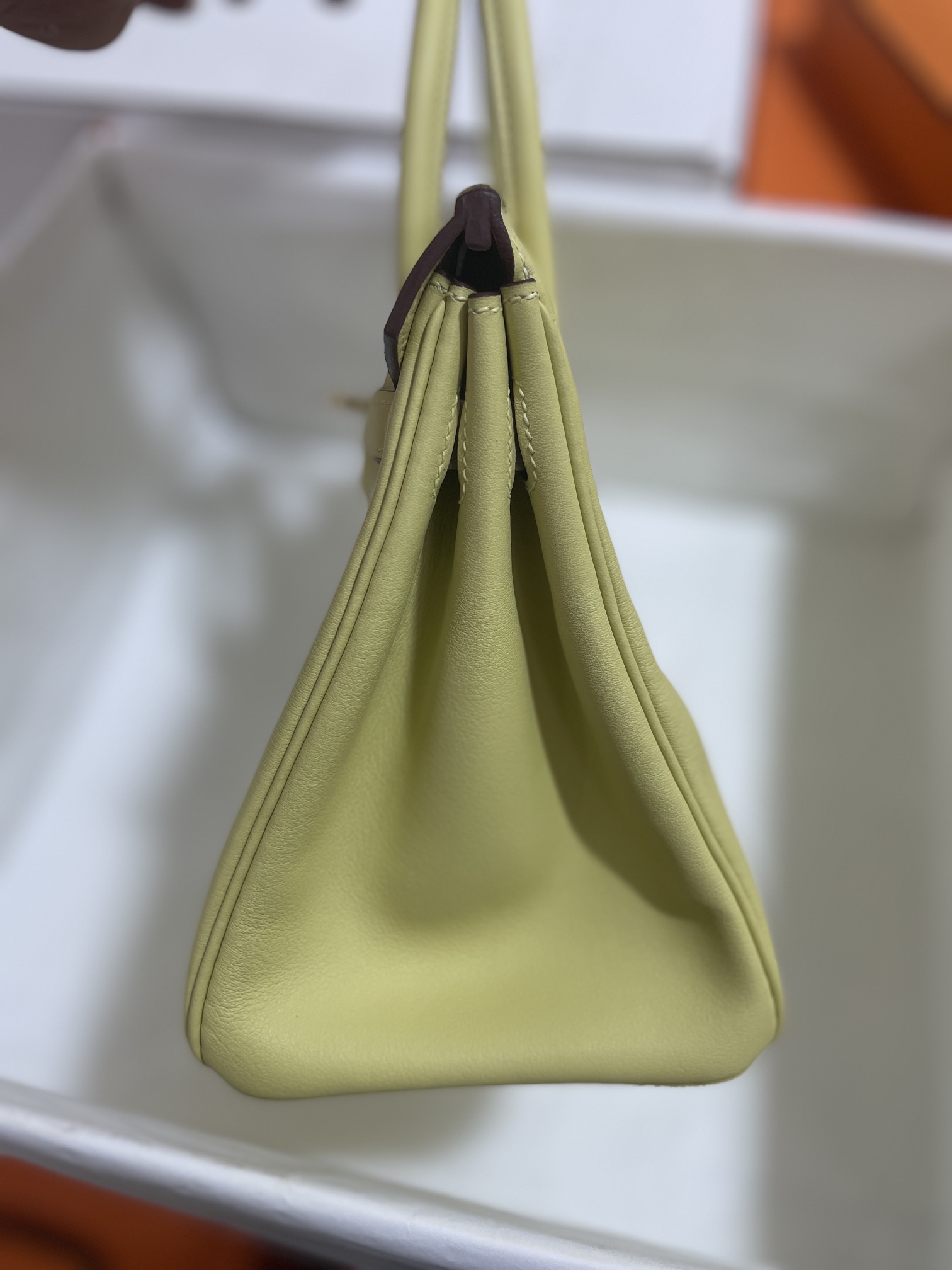 Hermès（爱马仕） Birkin 铂金包 swift 小鸡黄 金扣 25cm