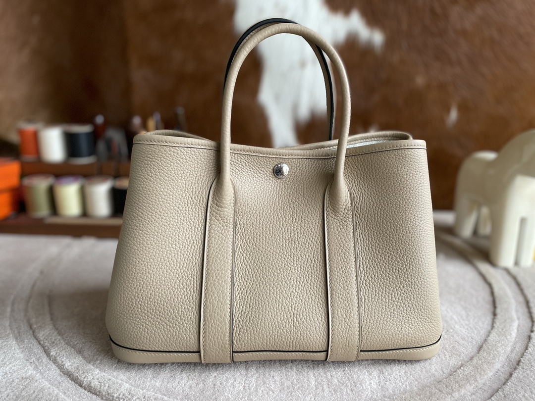 Hermès（爱马仕）Garden Party 花园包 TC s2 风衣灰 银扣 30cm