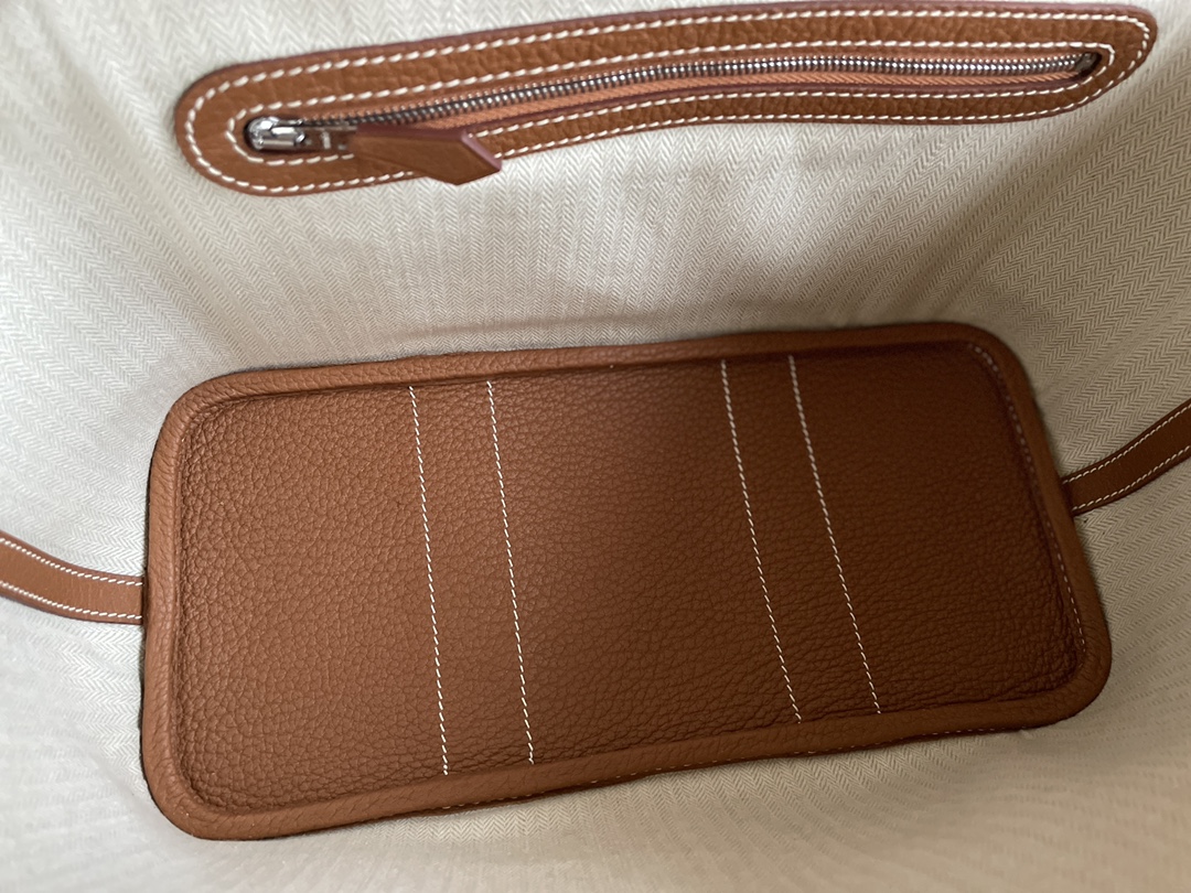Hermès（爱马仕）Garden Party 花园包 TC 金色 银扣 30cm