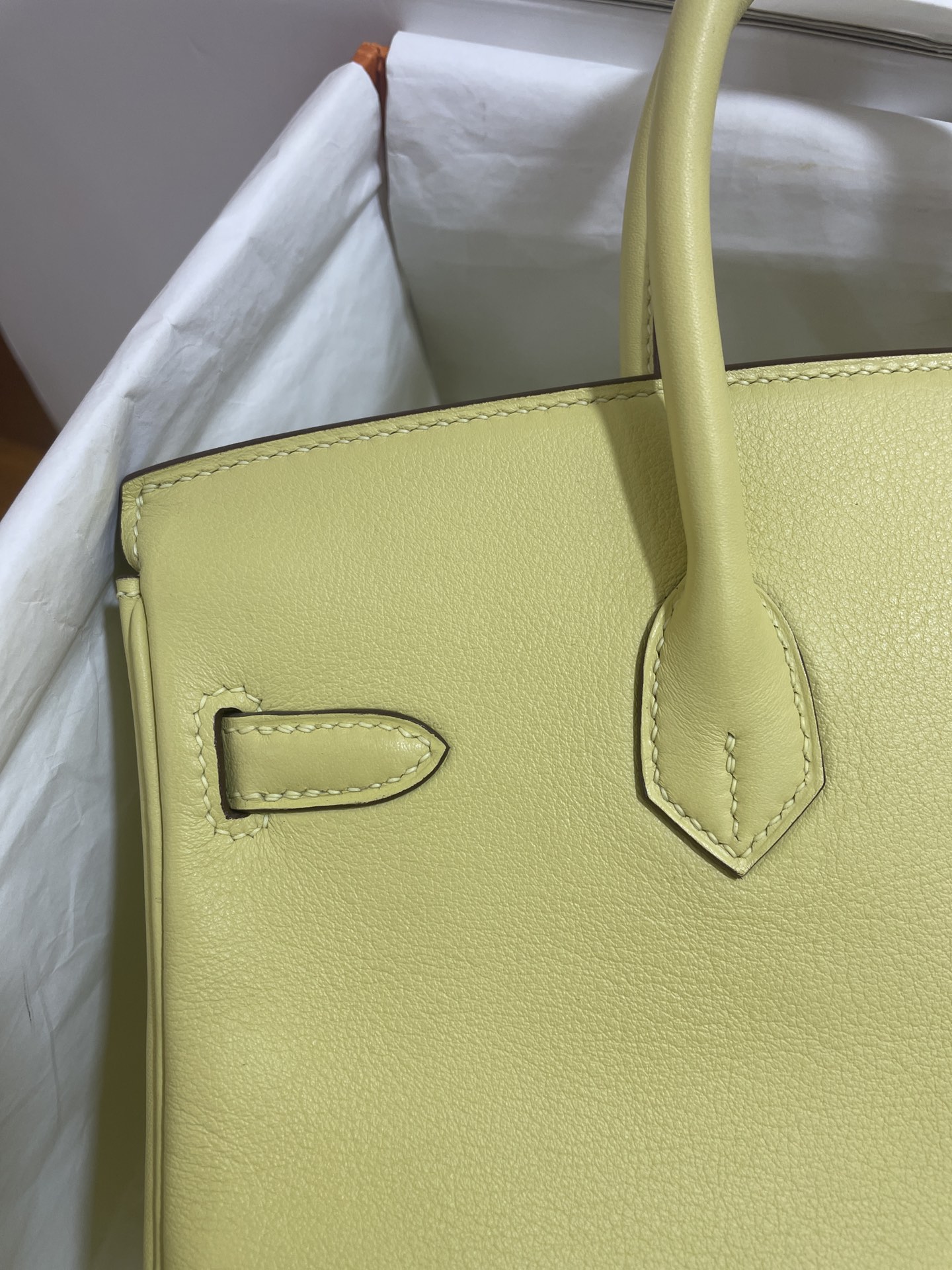 Hermès（爱马仕） Birkin 铂金包 swift 小鸡黄 金扣 25cm