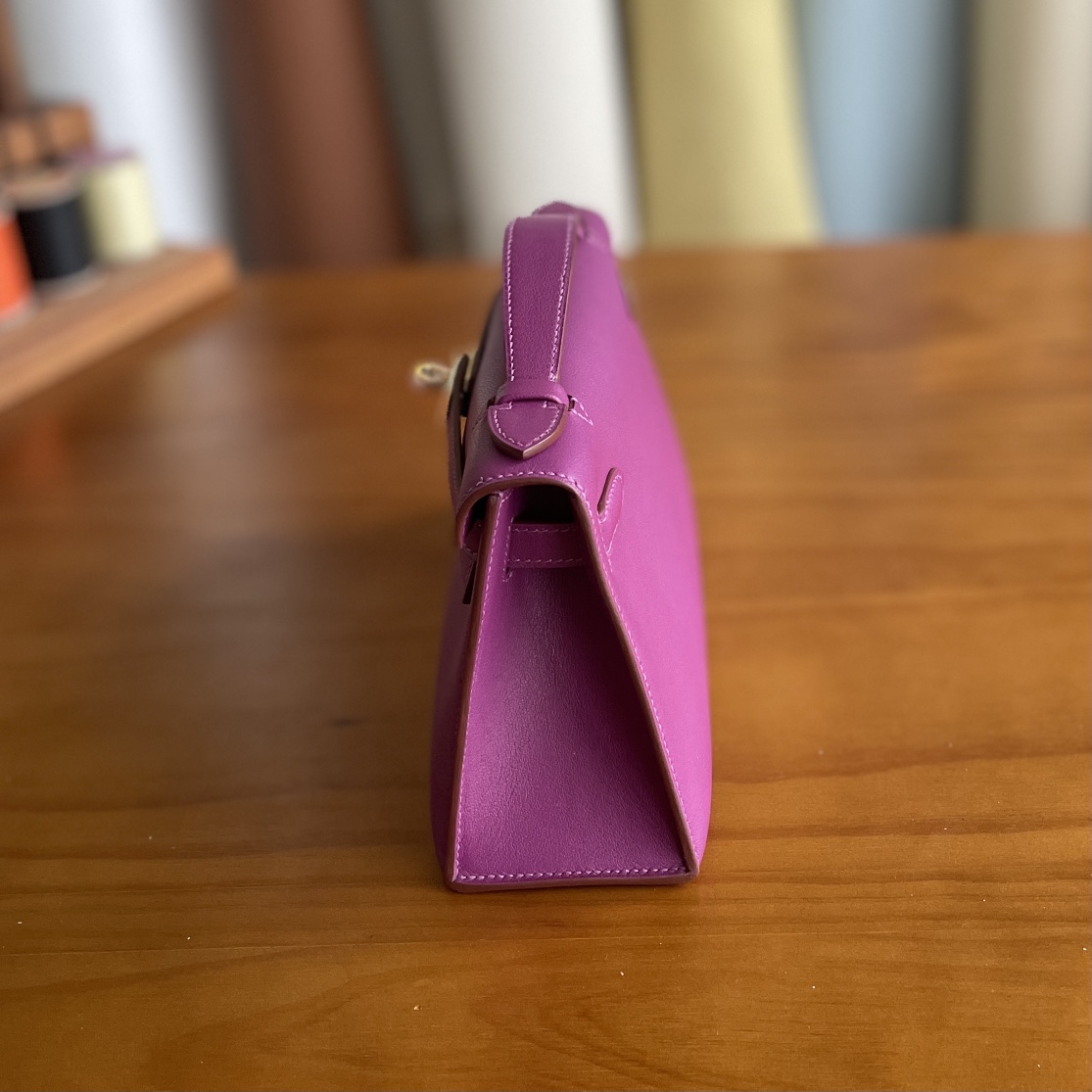 Hermès（爱马仕）mini kelly Pochette Swift皮 p9 海葵紫 金扣 22cm