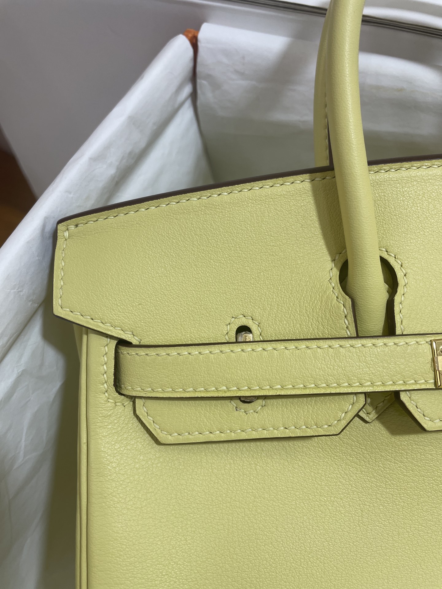 Hermès（爱马仕） Birkin 铂金包 swift 小鸡黄 金扣 25cm