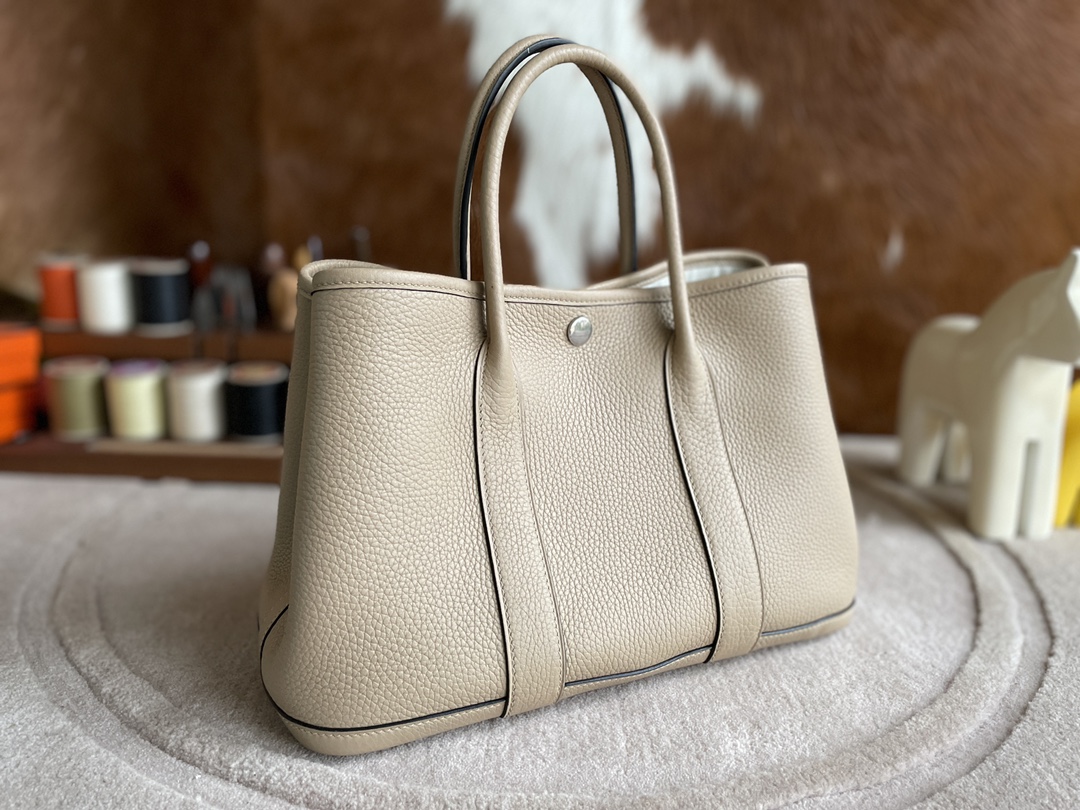 Hermès（爱马仕）Garden Party 花园包 TC s2 风衣灰 银扣 30cm