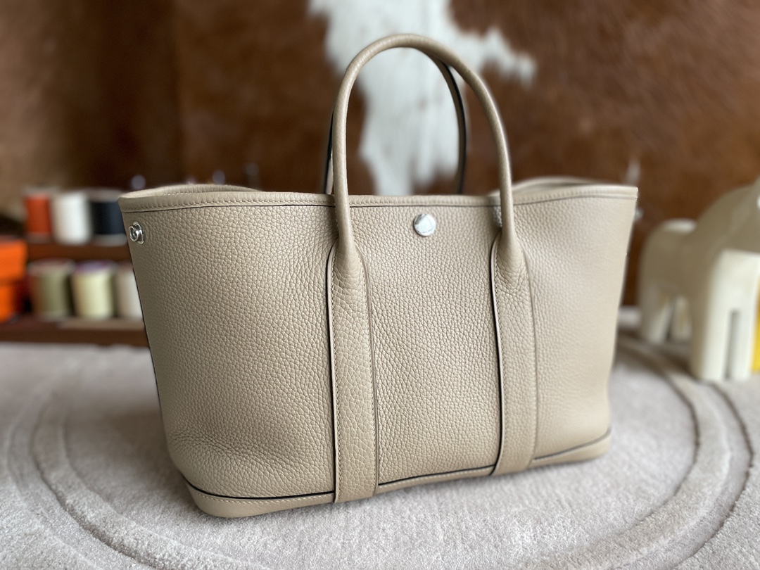 Hermès（爱马仕）Garden Party 花园包 TC s2 风衣灰 银扣 30cm