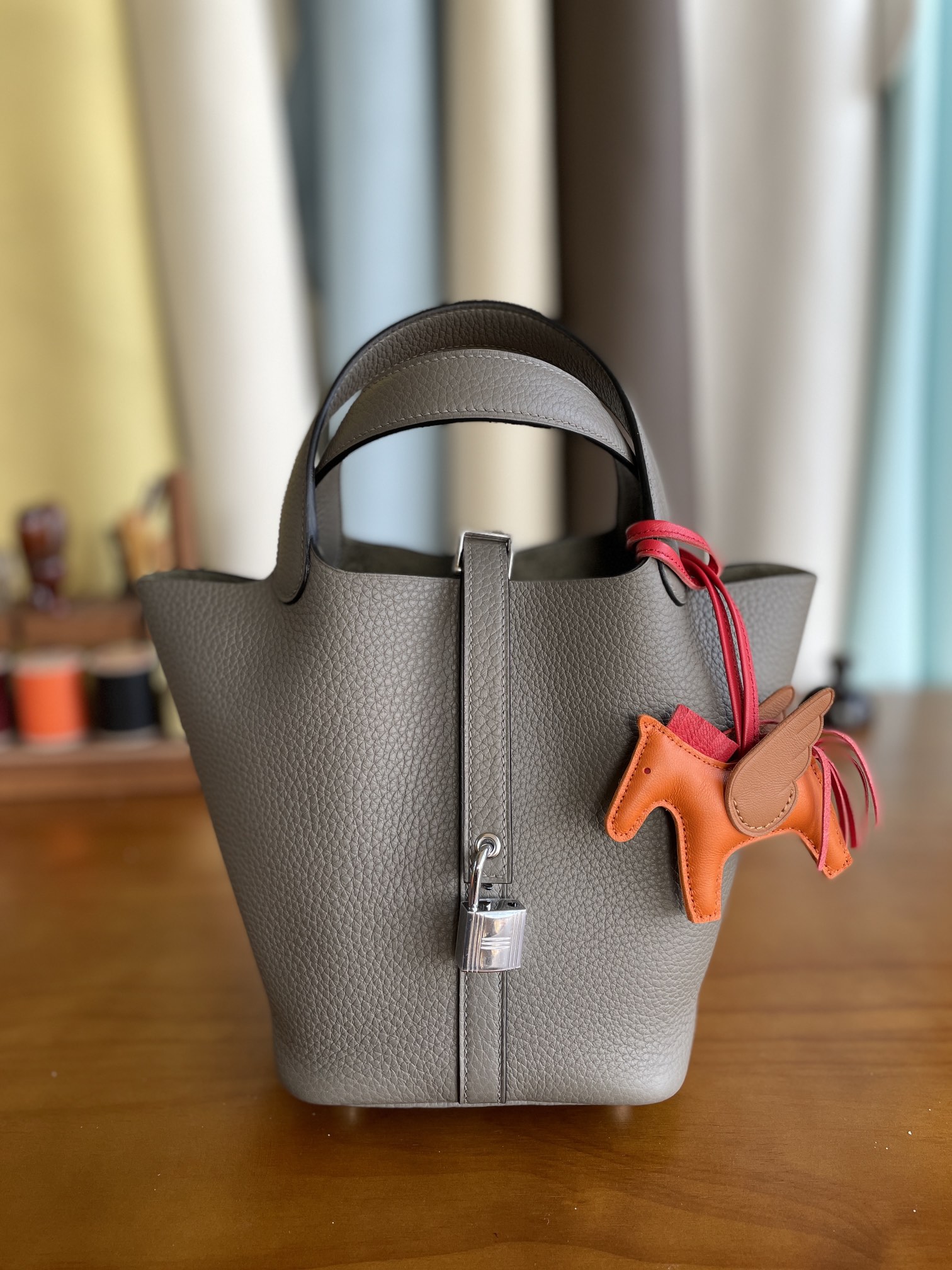Hermès（爱马仕）Picotin 菜篮子 TC 8f 锡器灰 银扣 18cm