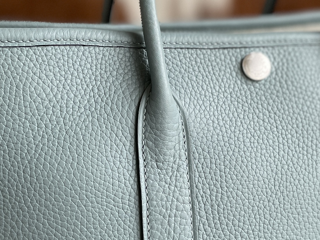 Hermès（爱马仕）Garden Party 花园包 TC 7G 天青色 银扣 30cm