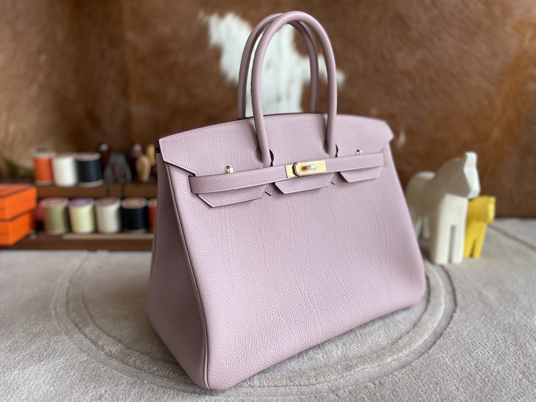 Hermès（爱马仕）Birkin 铂金包 togo 4w 紫藤色 金扣 35cm