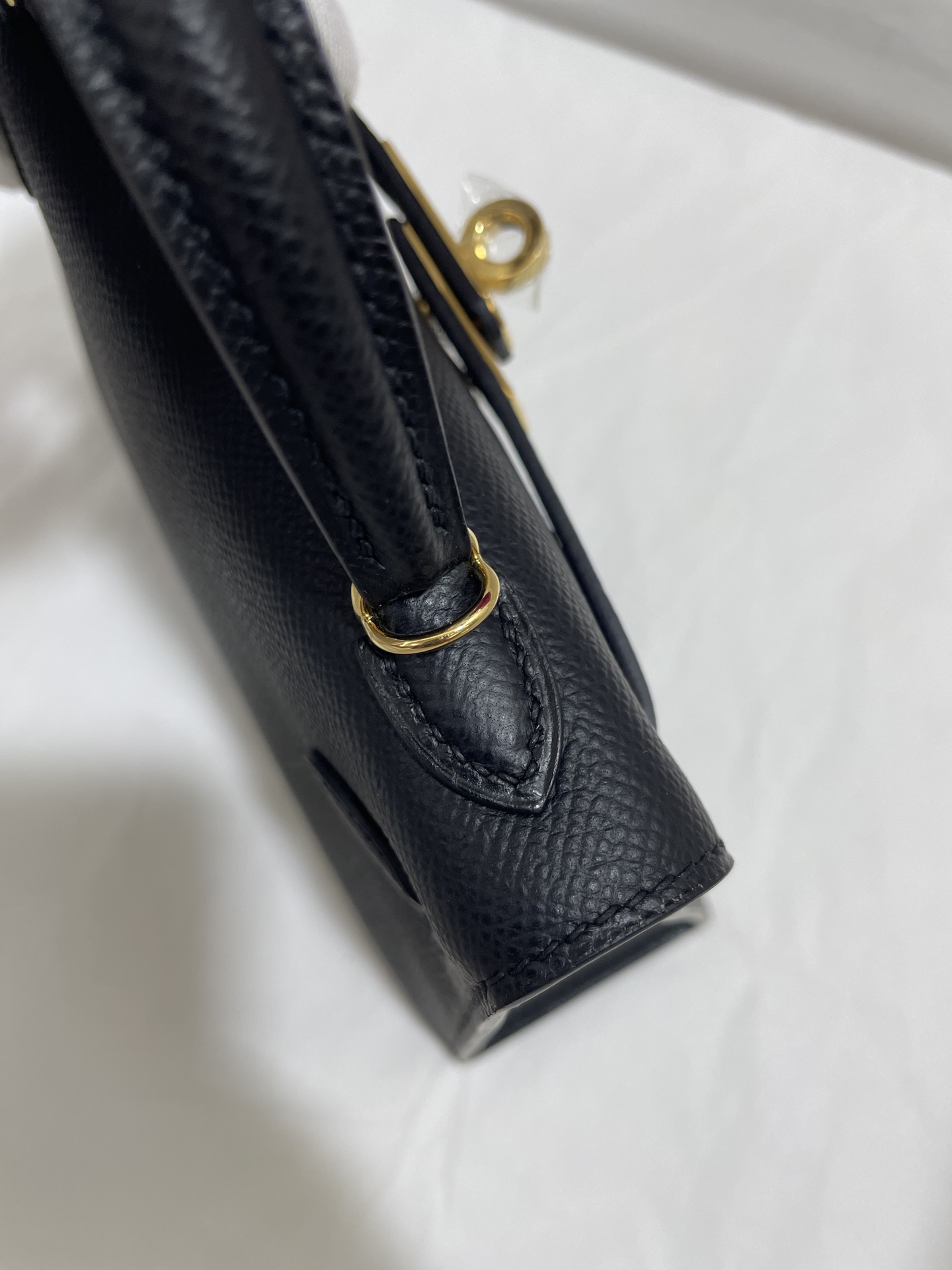 Hermès（爱马仕）mini Kelly 迷你凯莉 Epsom 黑色 金扣 19cm