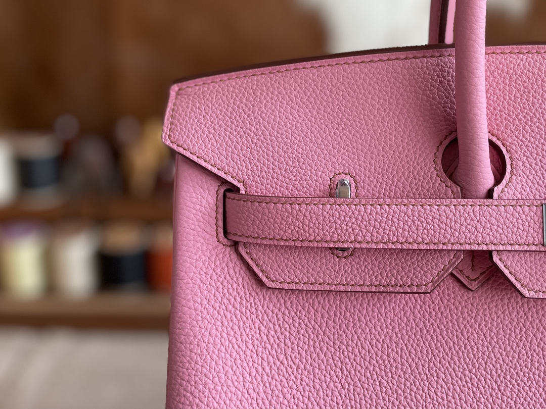 Hermès（爱马仕）Birkin 铂金包 togo 5p 樱花粉 银扣 35cm