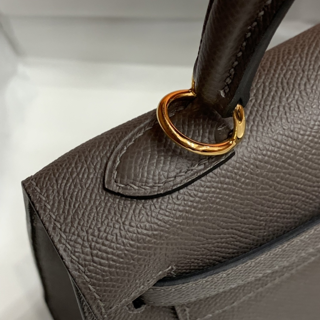 Hermès（爱马仕）Kelly 凯莉包 epsom 锡器灰 金扣 25cm