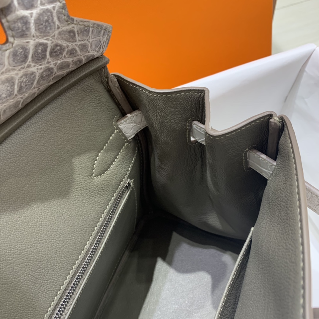 Hermès（爱马仕）Birkin 铂金包 尼罗鳄 喜马拉雅 银扣 30cm