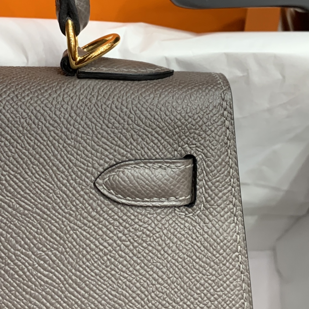 Hermès（爱马仕）Kelly 凯莉包 epsom 锡器灰 金扣 25cm