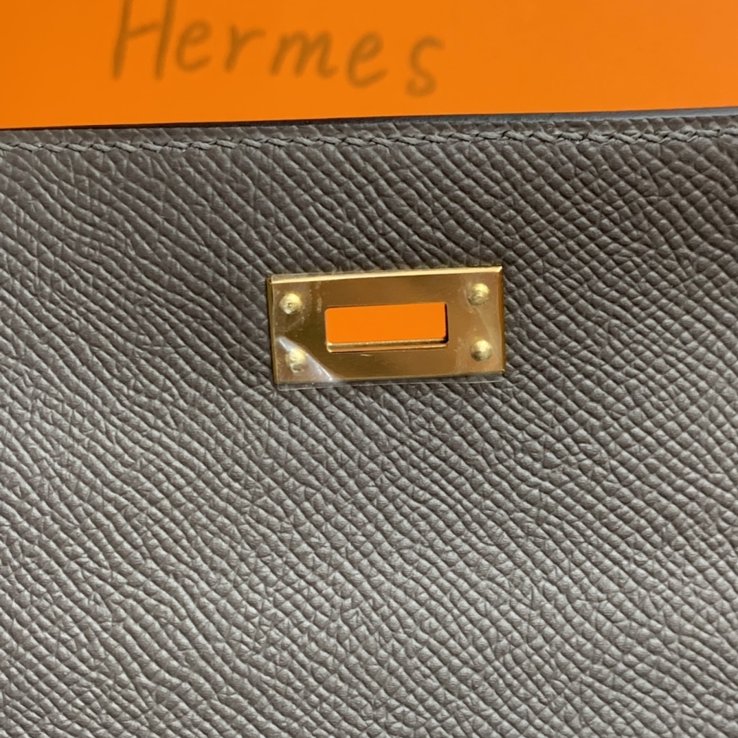 Hermès（爱马仕）Kelly 凯莉包 epsom 锡器灰 金扣 25cm