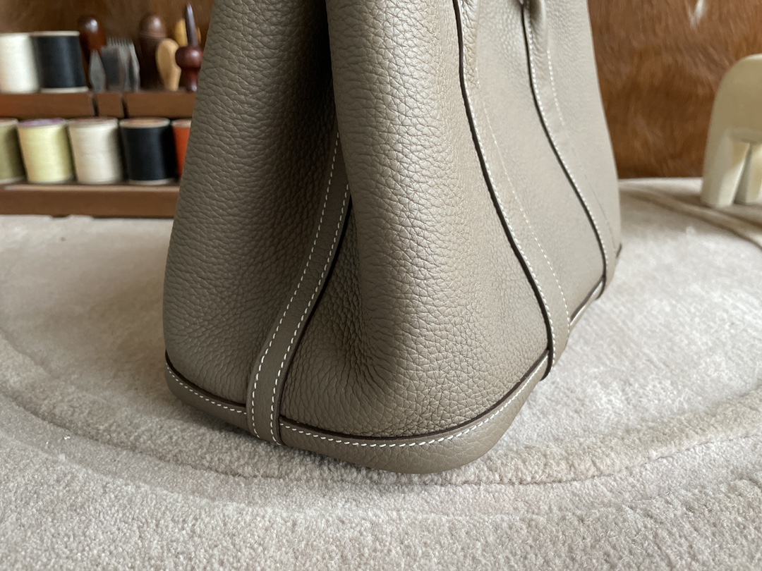 Hermès（爱马仕）Gardenparty 花园包 TC 大象灰 银扣 30cm