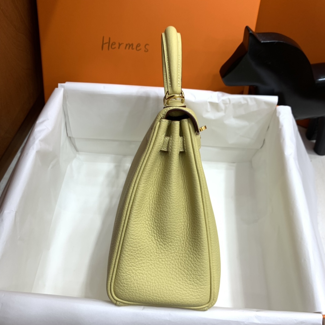 Hermès（爱马仕）Kelly 凯莉包 Togo 小鸡黄 金扣 25cm