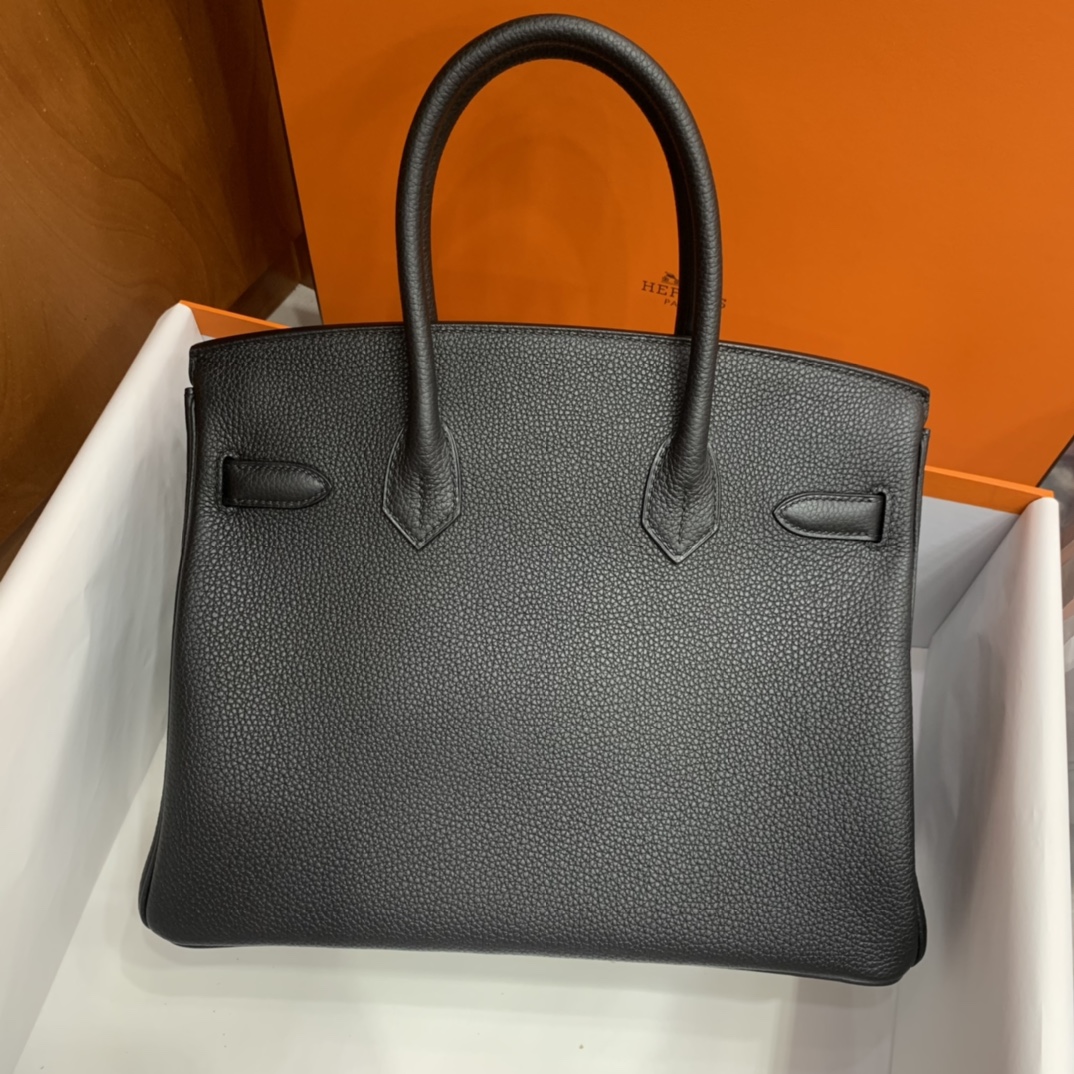 Hermès（爱马仕）Birkin 铂金包 Togo 黑色 金扣 30cm
