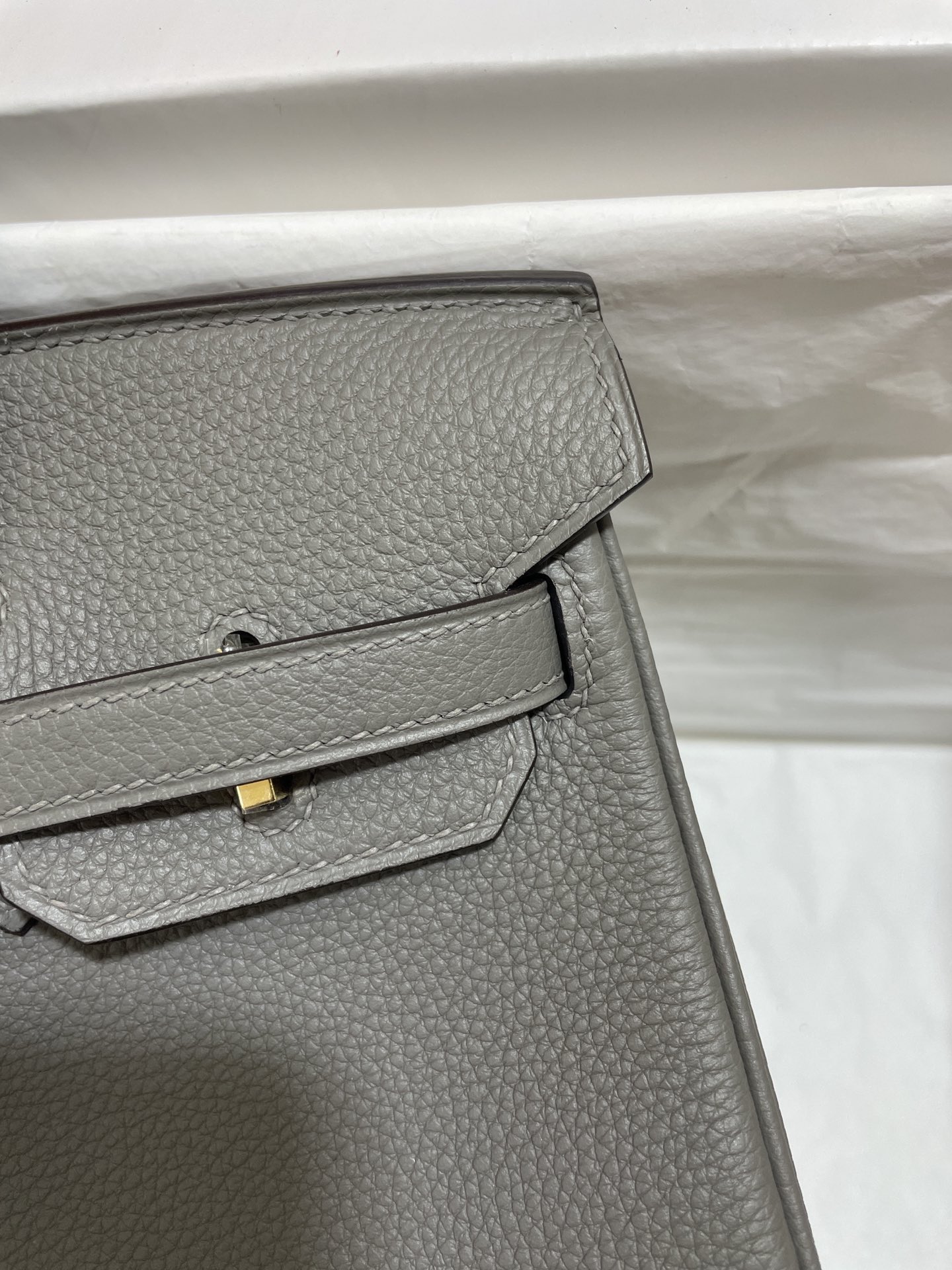 Hermès（爱马仕）Birkin 铂金包 Togo 锡器灰 金扣 25cm
