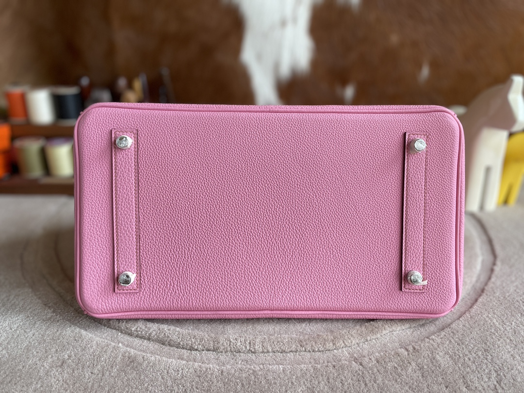 Hermès（爱马仕）Birkin 铂金包 togo 5p 樱花粉 银扣 35cm