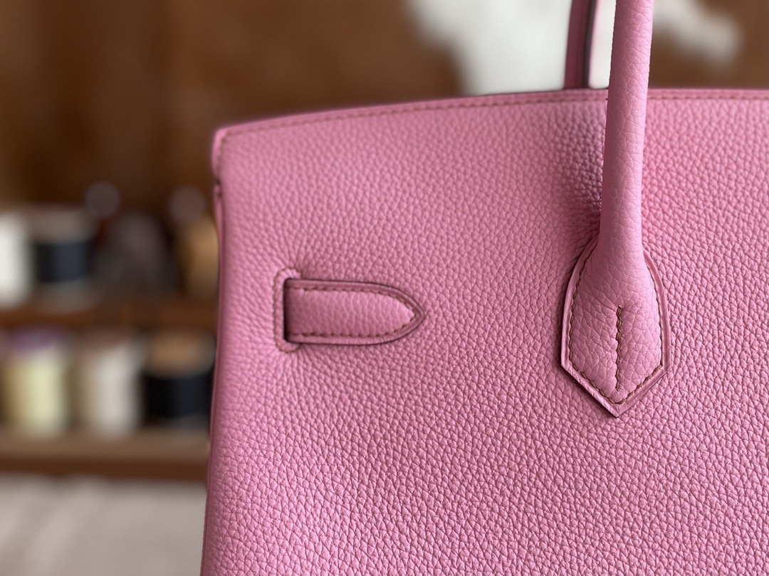 Hermès（爱马仕）Birkin 铂金包 togo 5p 樱花粉 银扣 35cm