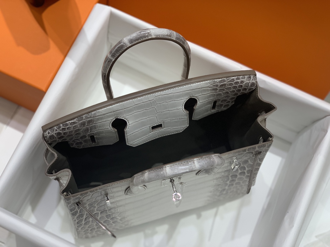 Hermès（爱马仕）Birkin 铂金包 尼罗鳄 喜马拉雅 银扣 30cm