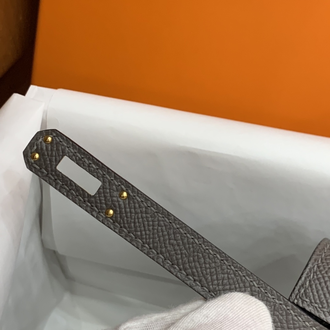 Hermès（爱马仕）Kelly 凯莉包 epsom 锡器灰 金扣 25cm