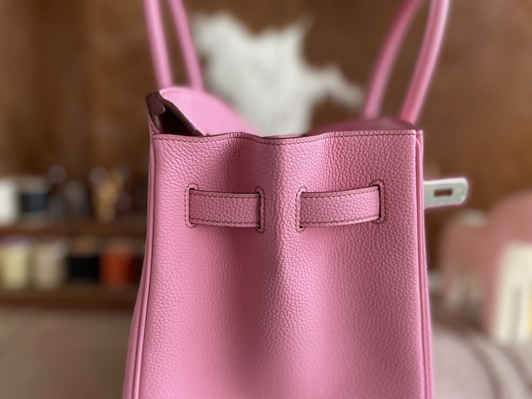 Hermès（爱马仕）Birkin 铂金包 togo 5p 樱花粉 银扣 35cm
