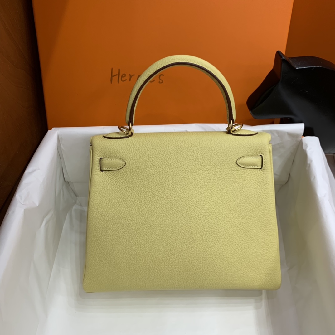 Hermès（爱马仕）Kelly 凯莉包 Togo 小鸡黄 金扣 25cm