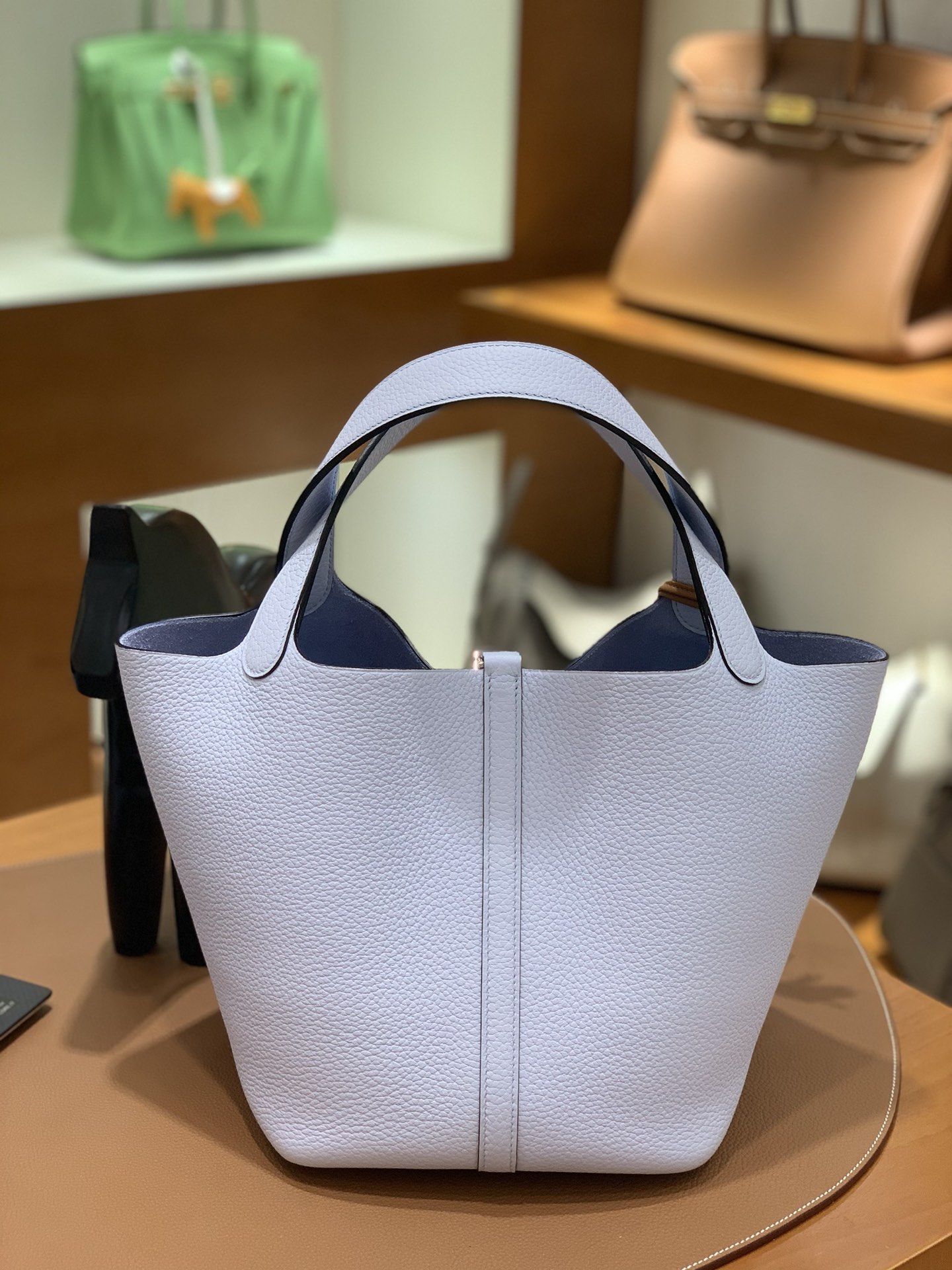 Hermès（爱马仕）Picotin 菜篮子 TC TO 雾蓝色 银扣 22cm