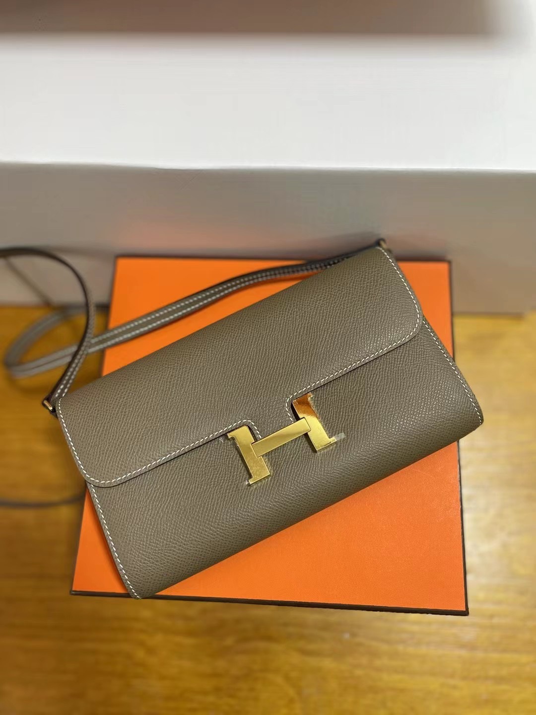 Hermès（爱马仕）Constance to go epsom 大象灰 金扣 20cm