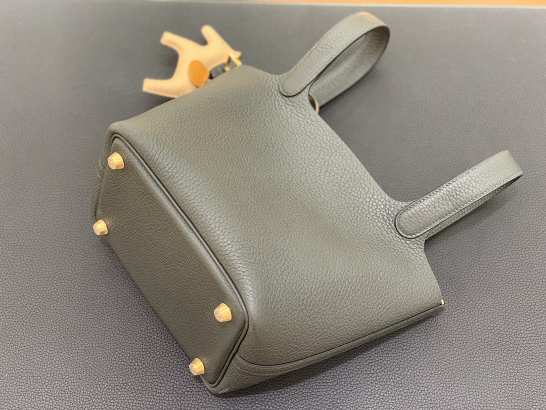 Hermès（爱马仕）Picotin 菜篮子 TC 6O 松柏绿 金扣 18cm