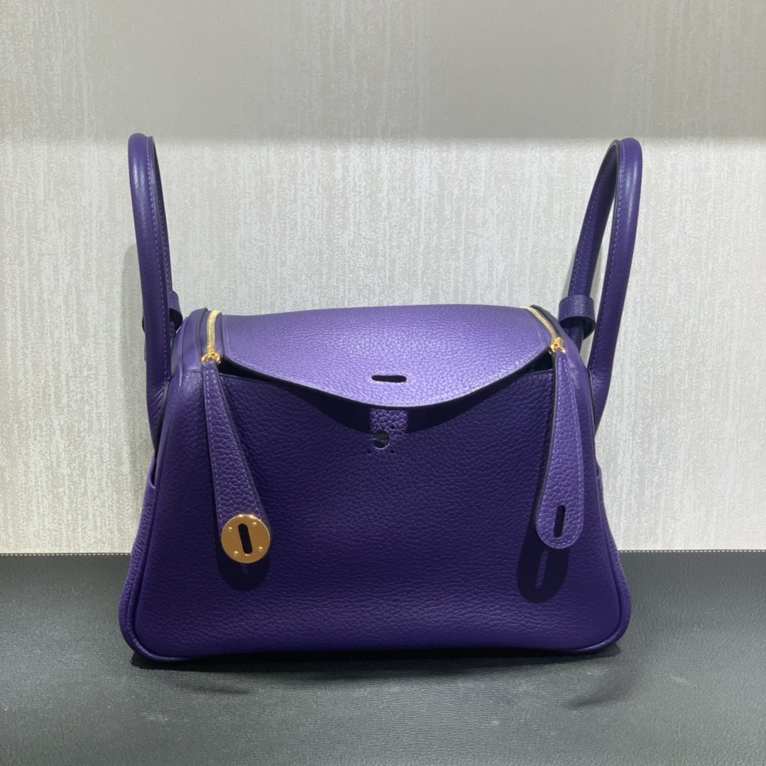 Hermès（爱马仕）Lindy 琳迪包 TC 焉尾紫 金扣 26cm