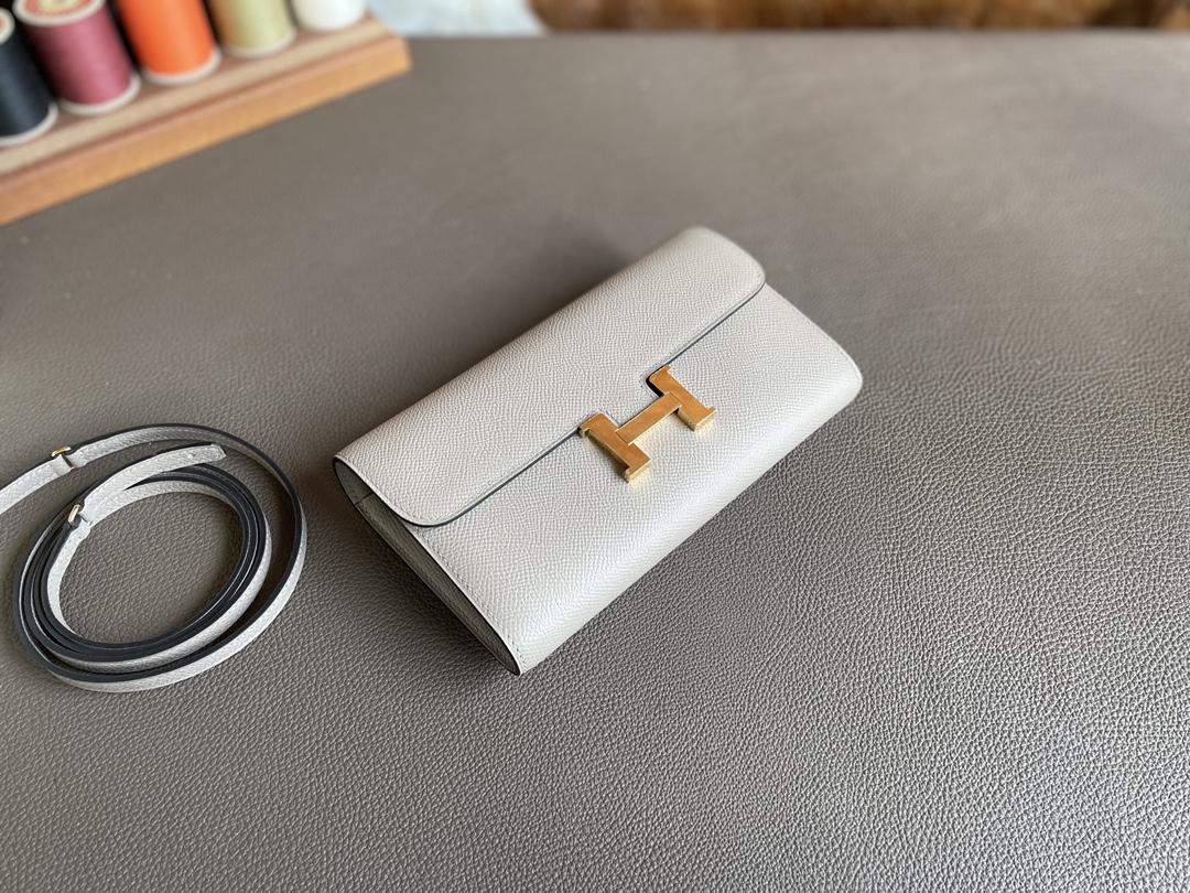 Hermès（爱马仕）constance to go epsom M8 灰色 金扣 20cm