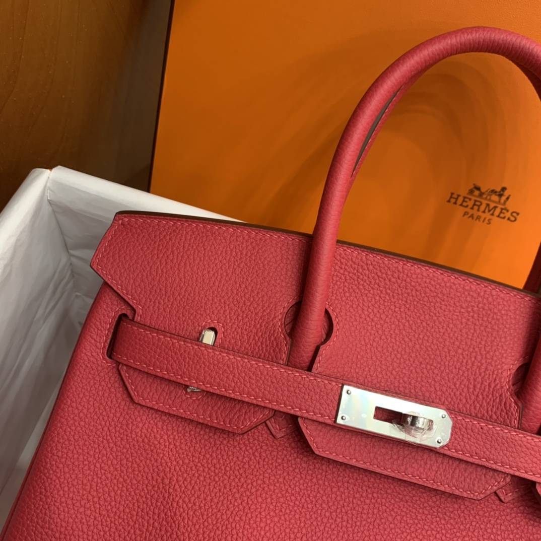 Hermès（爱马仕）Birkin 铂金包 Togo 极致粉 银扣 30cm