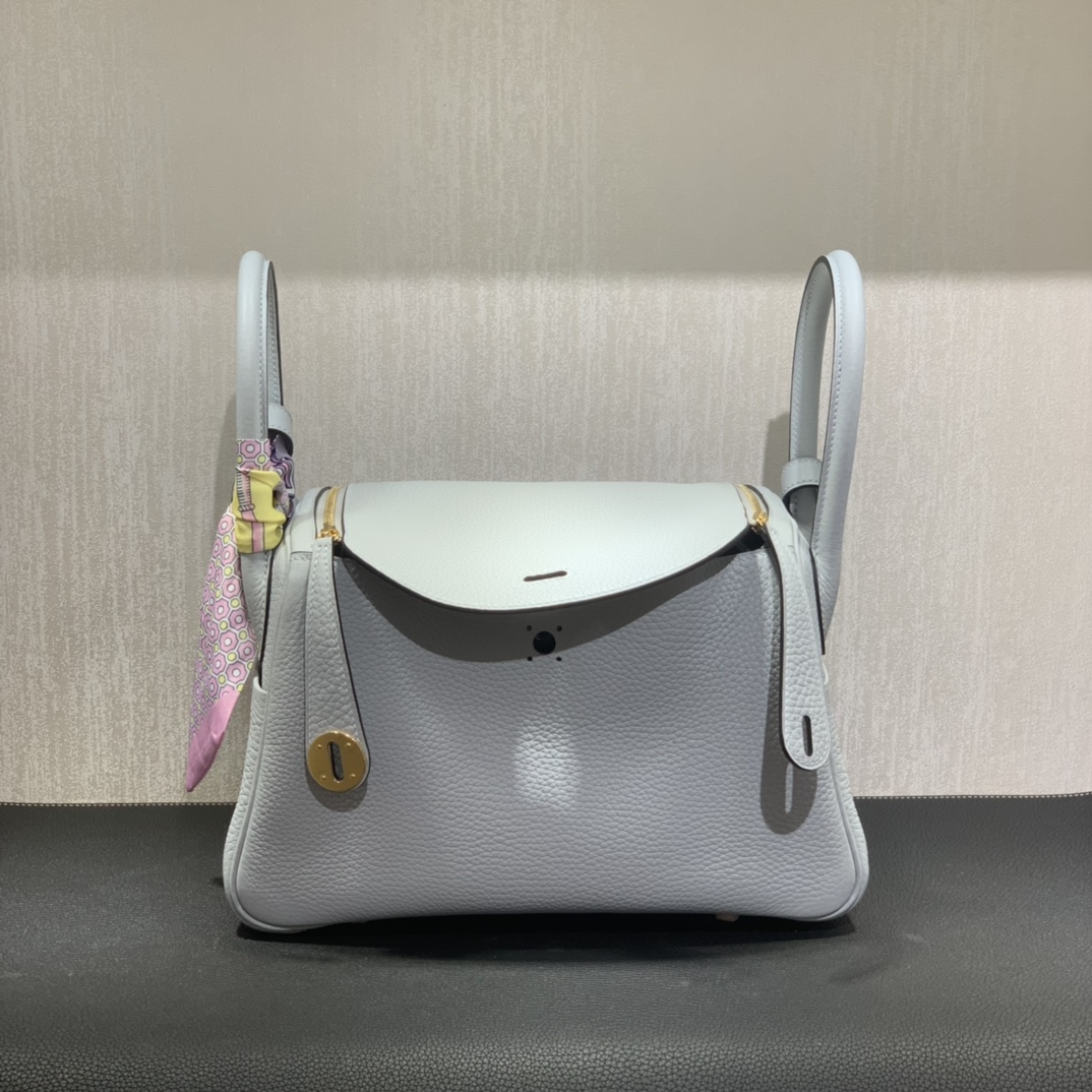 Hermès（爱马仕）Lindy 琳迪包 TC 圣杯蓝 金扣 26cm