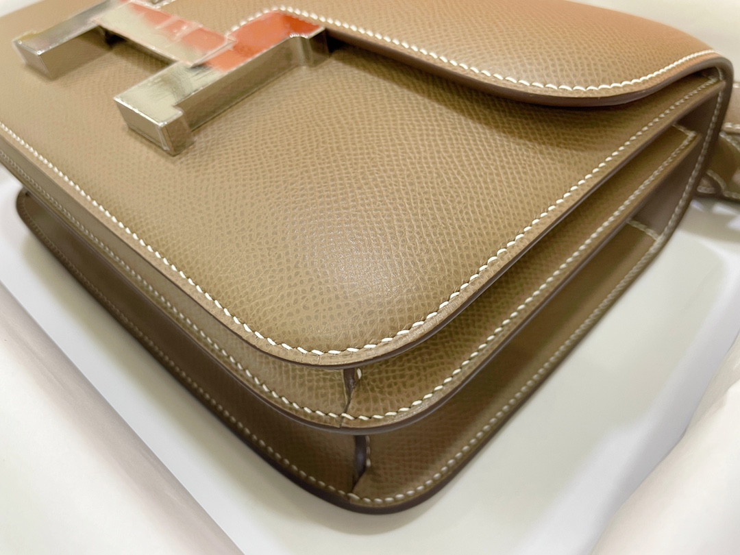 Hermès（爱马仕）Constance 空姐包 Epsom 大象灰 银扣 24cm