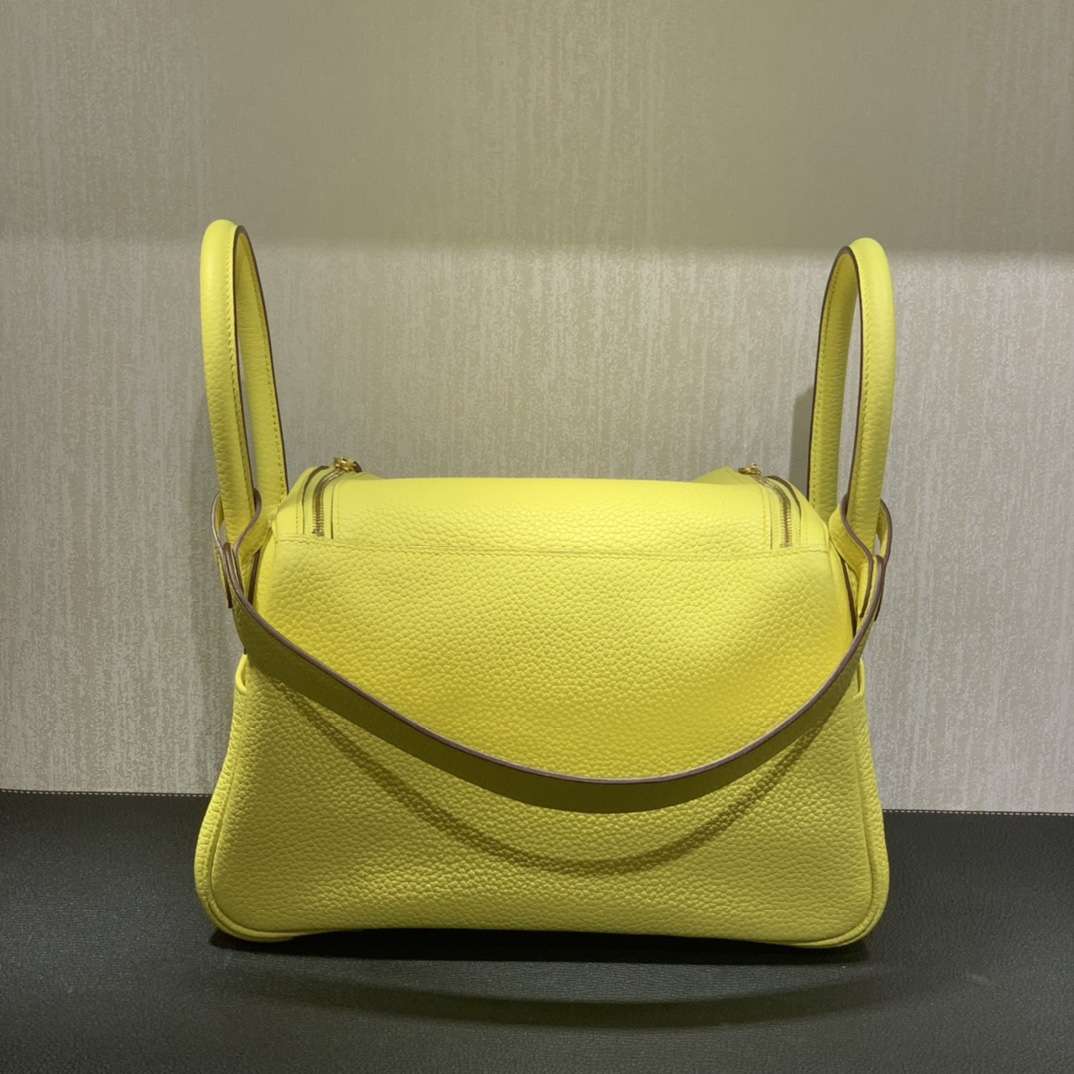 Hermès（爱马仕）Lindy 琳迪包 TC 柠檬黄 金扣 26cm